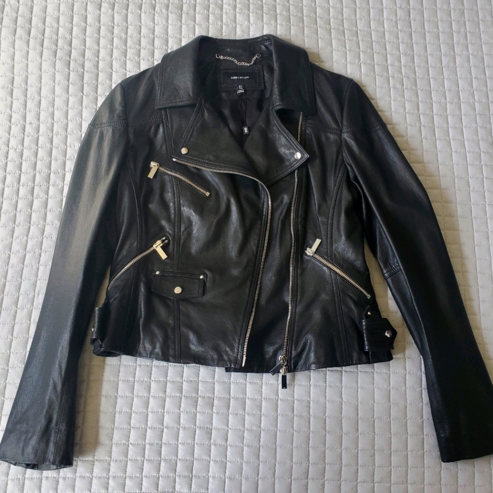 Karen Millen Leather Biker Jacket